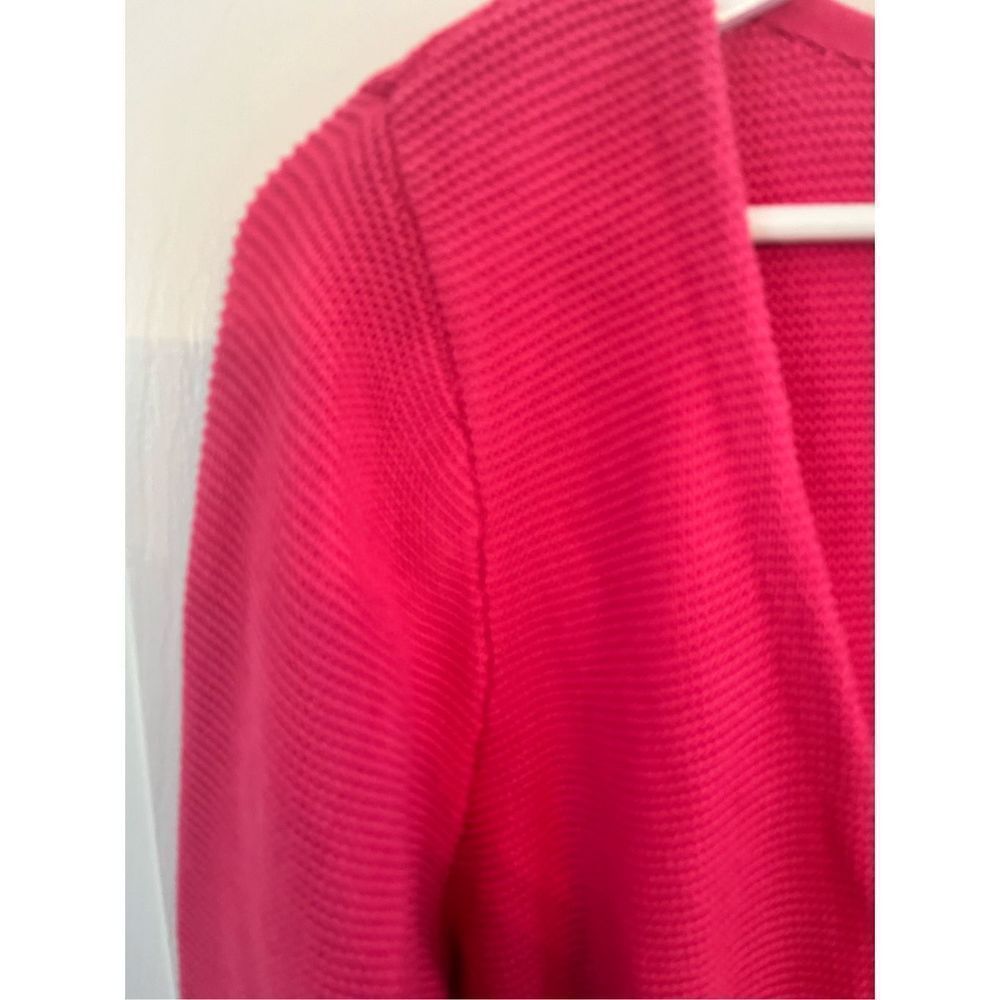 Habitat Pink Cotton Open Front Cardigan Sweater sz L NWOT - Picture 2 of 7